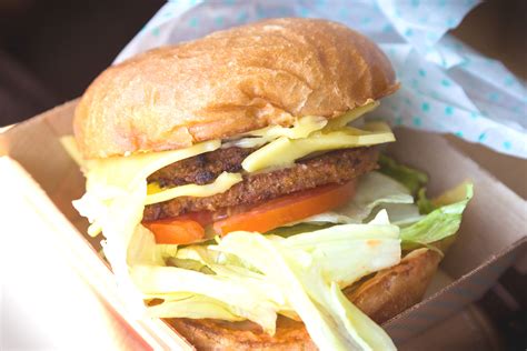 A five-cent small hamburger. . Nearest fast food